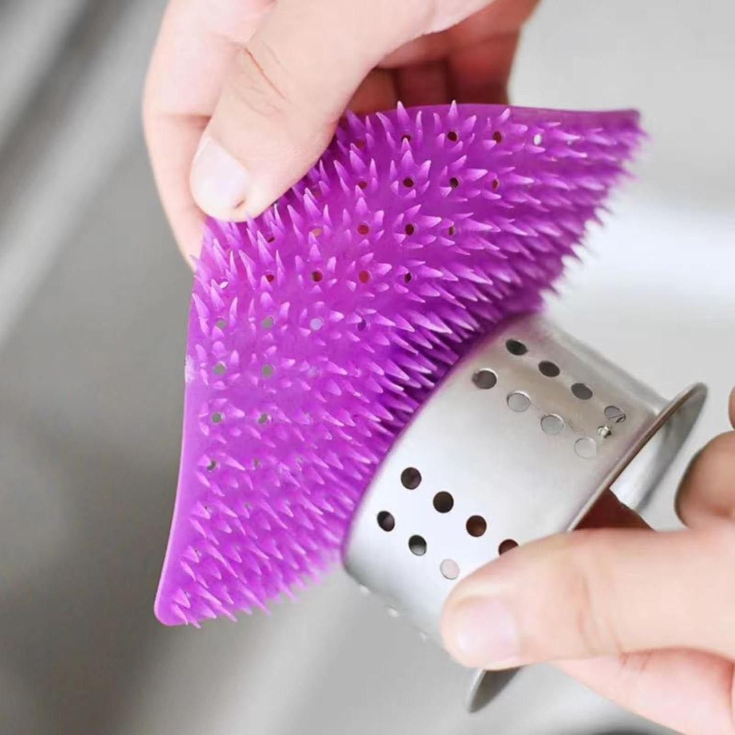 5-Piece Vegetable Cleaning brushes with Hanging Hole Finger Clips