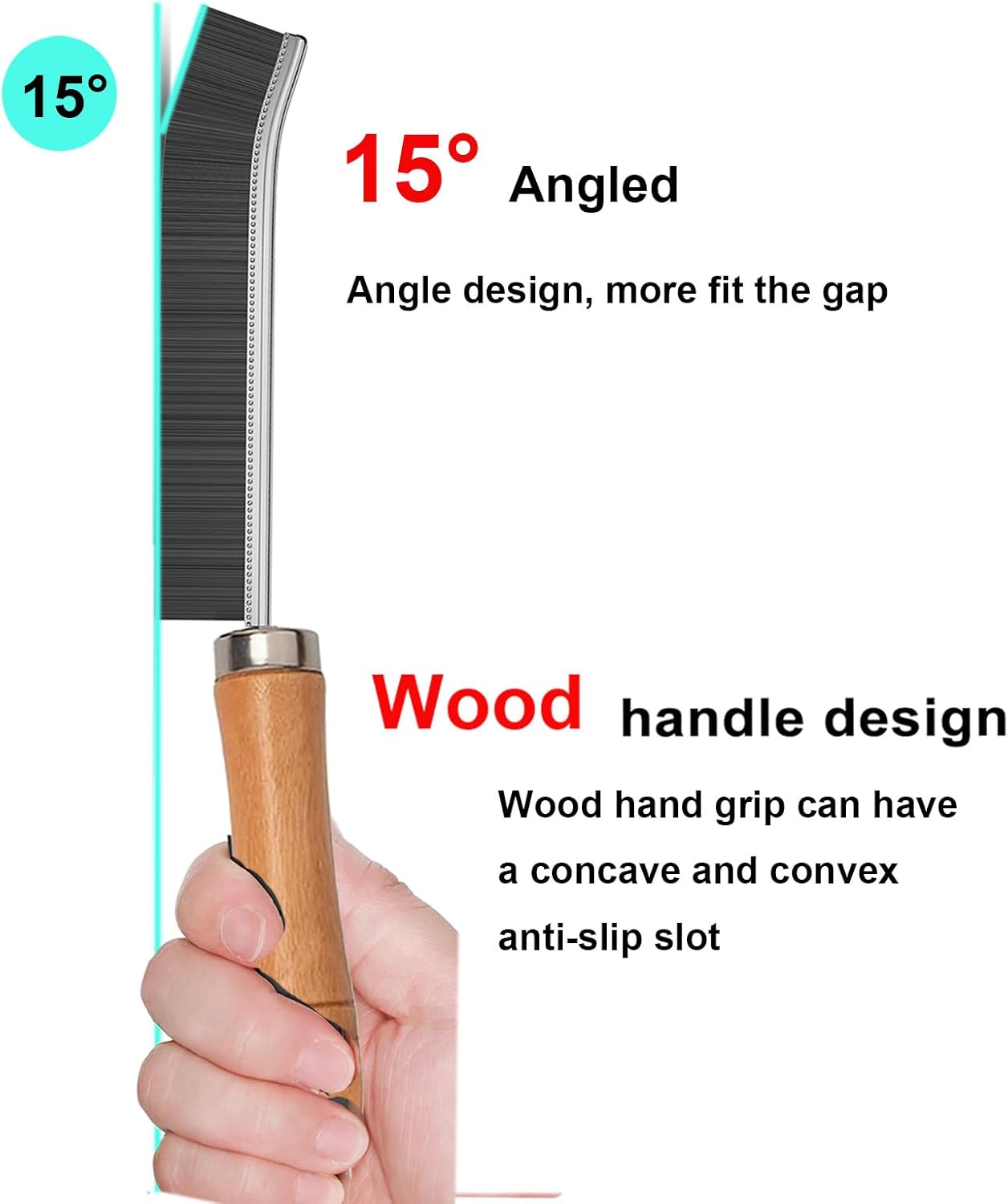 LAMSEA2-Piece Crevice Cleaning Brush for Narrow Gaps