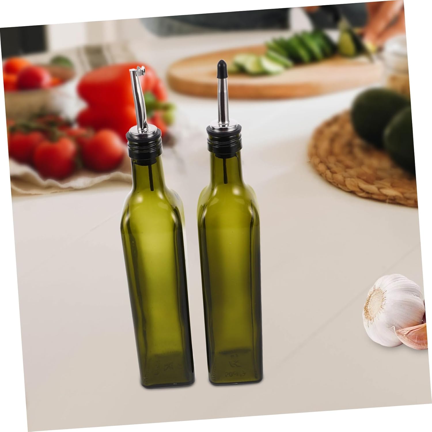 Stylish Oil and Vinegar Dispenser for Storage