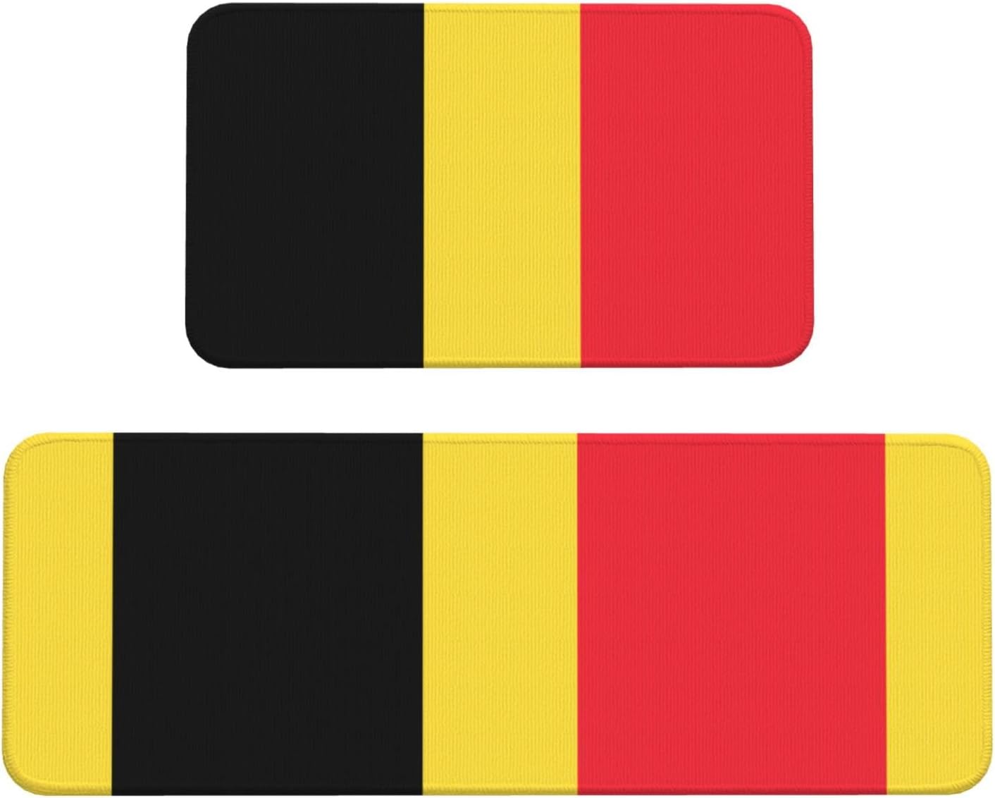 Comfortable Durable Kitchen Mat with Belgian Flag Print - Waterproof Non-Slip