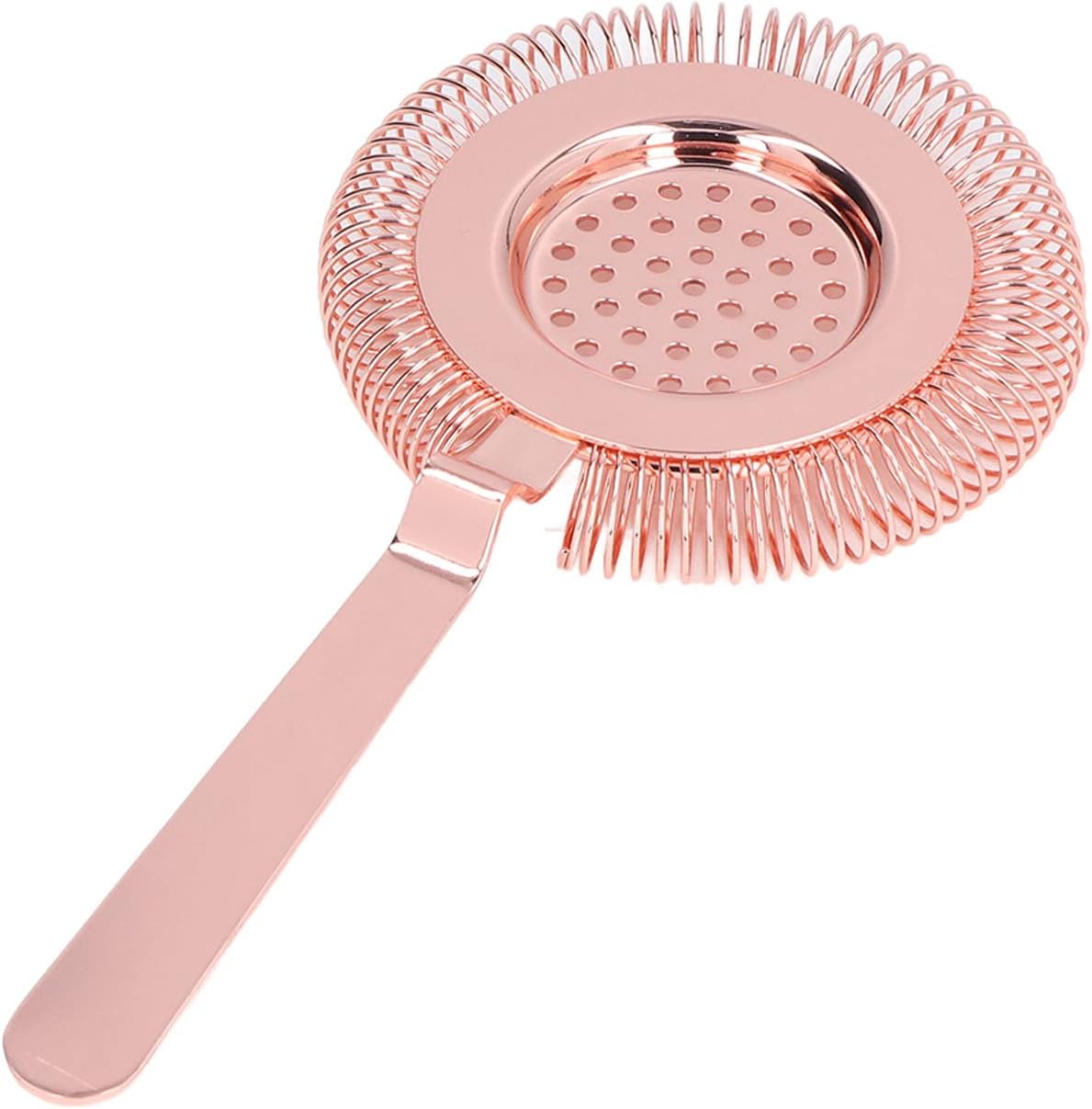 Professional Stella Steel Cocktail Strainer for Bartending Rose Gold
