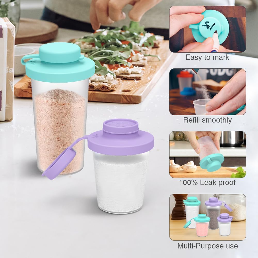 Reusable Silicone Salt and Pepper Set
