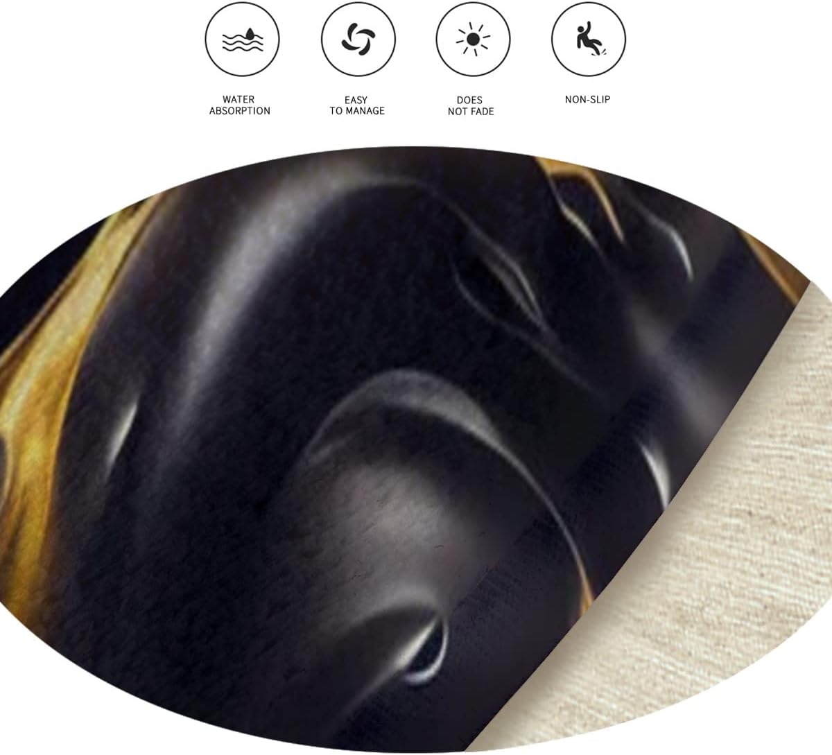 Circular Rug Soft Non-Slip Durable