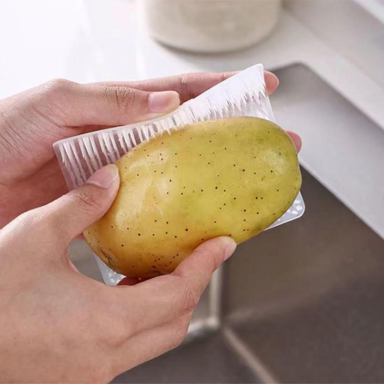 5-Piece Vegetable Cleaning brushes with Hanging Hole Finger Clips