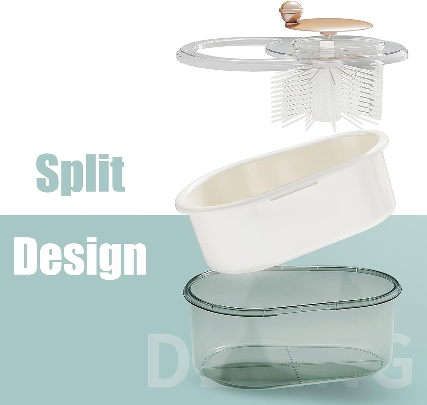 Fruit Washer Spinner Bowl with Brush - Family-Approved Fruit and Vegetable Washer