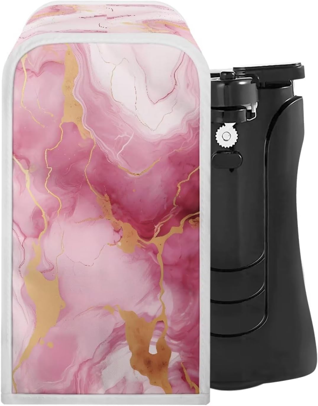 Durable Pink Marble Can Opener Protector Cover