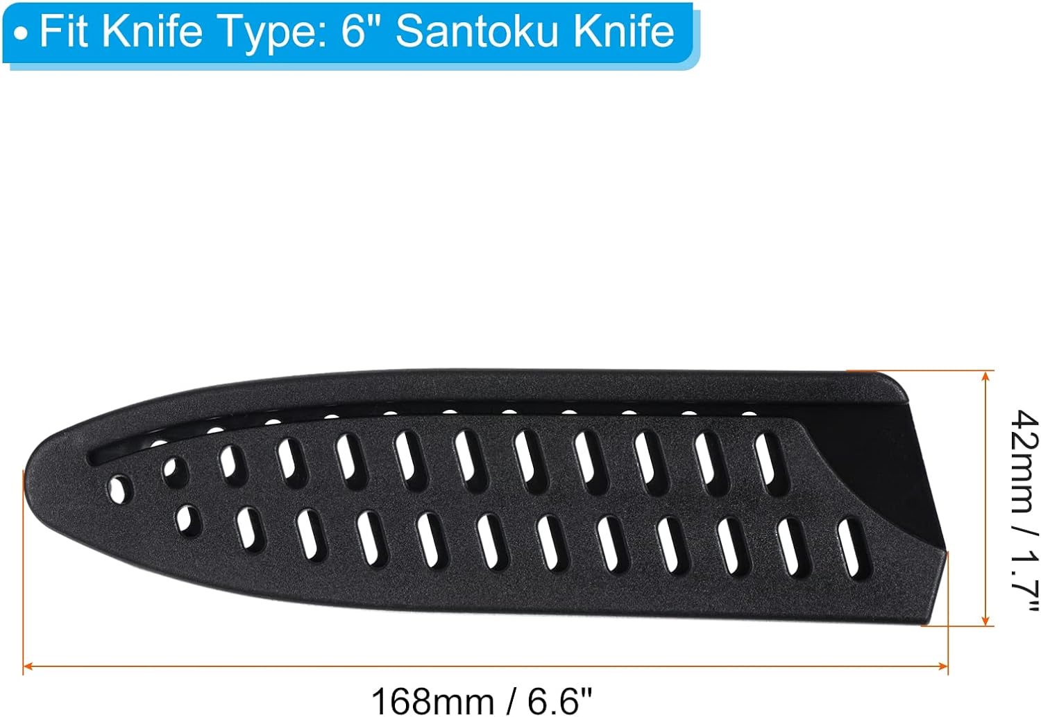 Safety Knife Covers - 6 Chef Knives Set 5-Piece Black