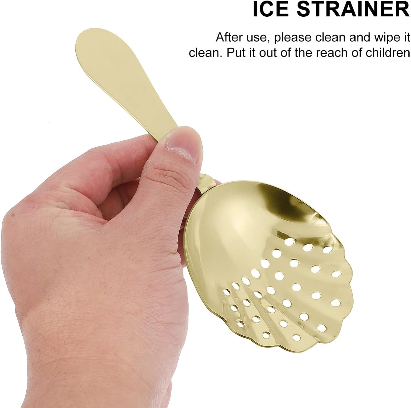 Sturdy Stainless Steel Cocktail Strainer Spoon by DOITOOL for Home Bar