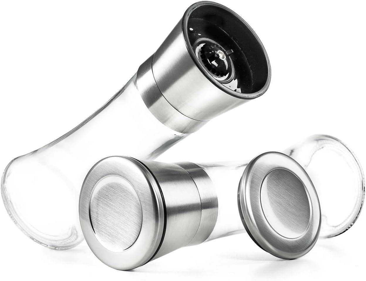 LeVar Stainless Steel Salt Pepper Mill Set