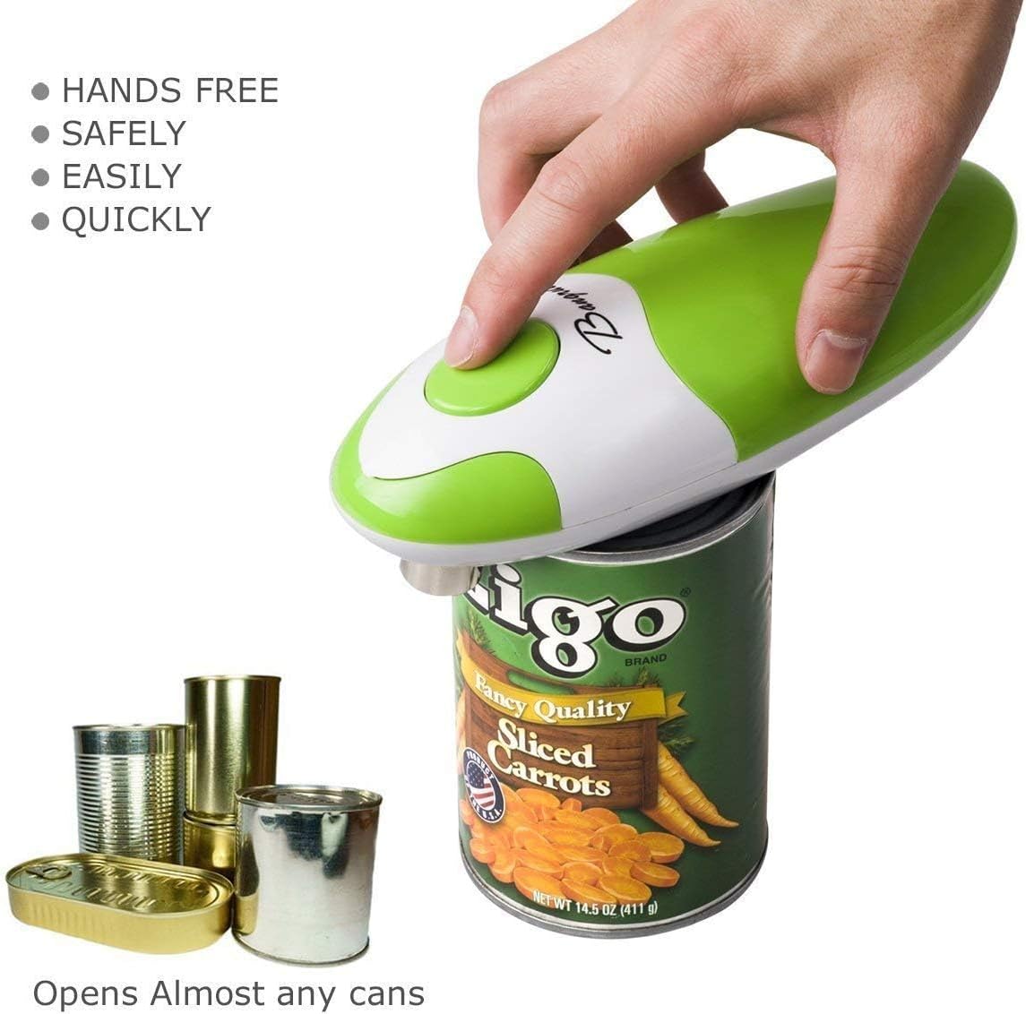 Bangrui Professional Electric Can Opener Smooth Operation Safe Use Left-Handed Arthritis-Friendly
