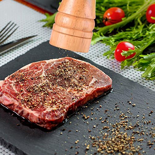 Premium Oak Wooden Salt and Pepper Mill Set with Adjustable Coarseness