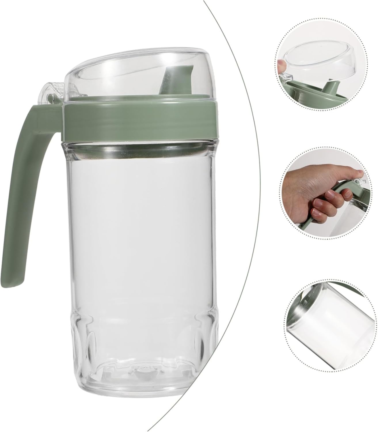 500ml Acrylic Oil and Vinegar Mixing Bottle Kitchen Oil Sprayer Condiment Squeeze Bottle