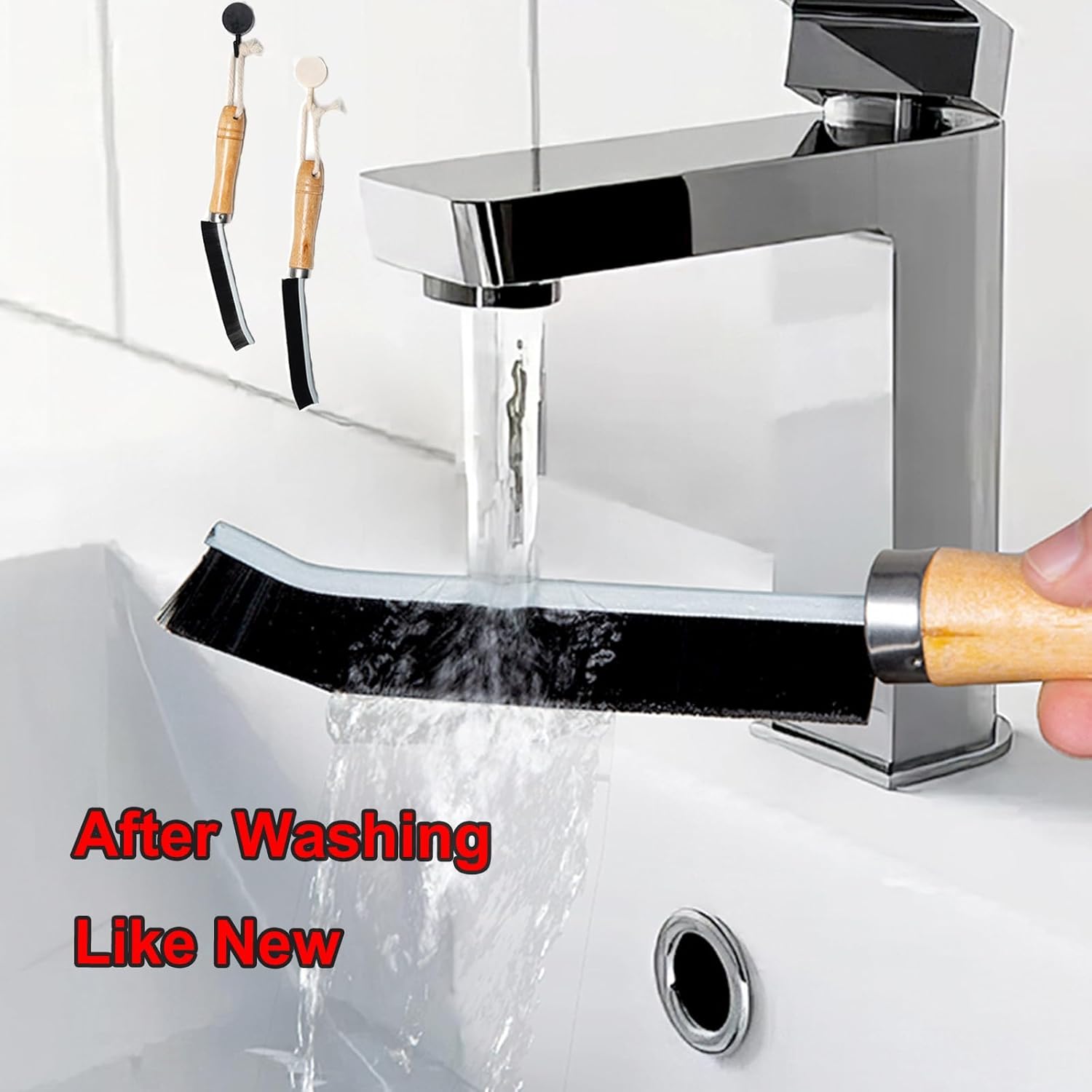 LAMSEA2-Piece Crevice Cleaning Brush for Narrow Gaps