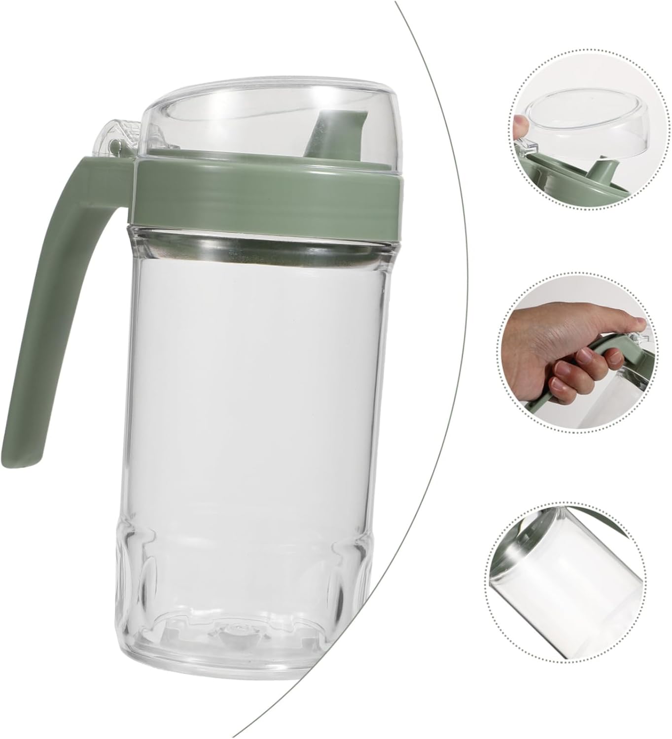 Acrylic oil vinegar mixing bottle with single opening squeeze system
