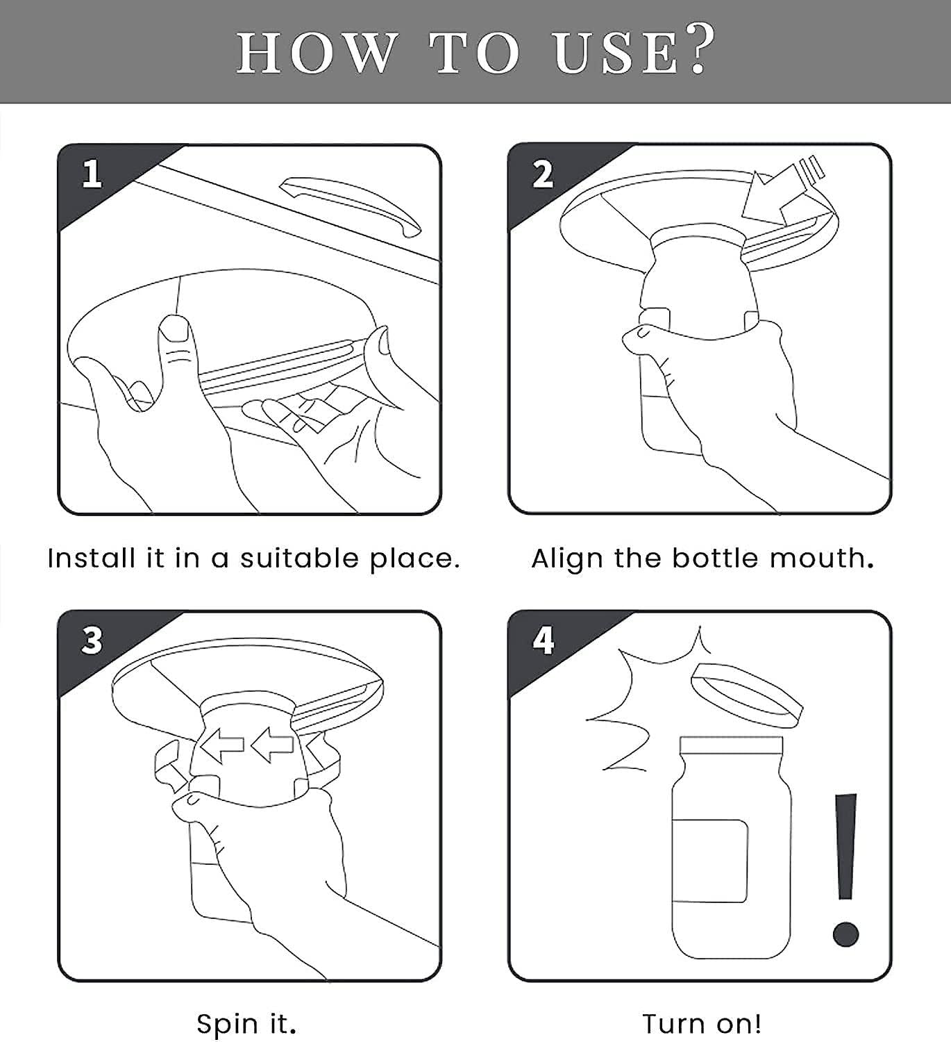 Under Counter Jar Opener Grip Tape for Weak Hands