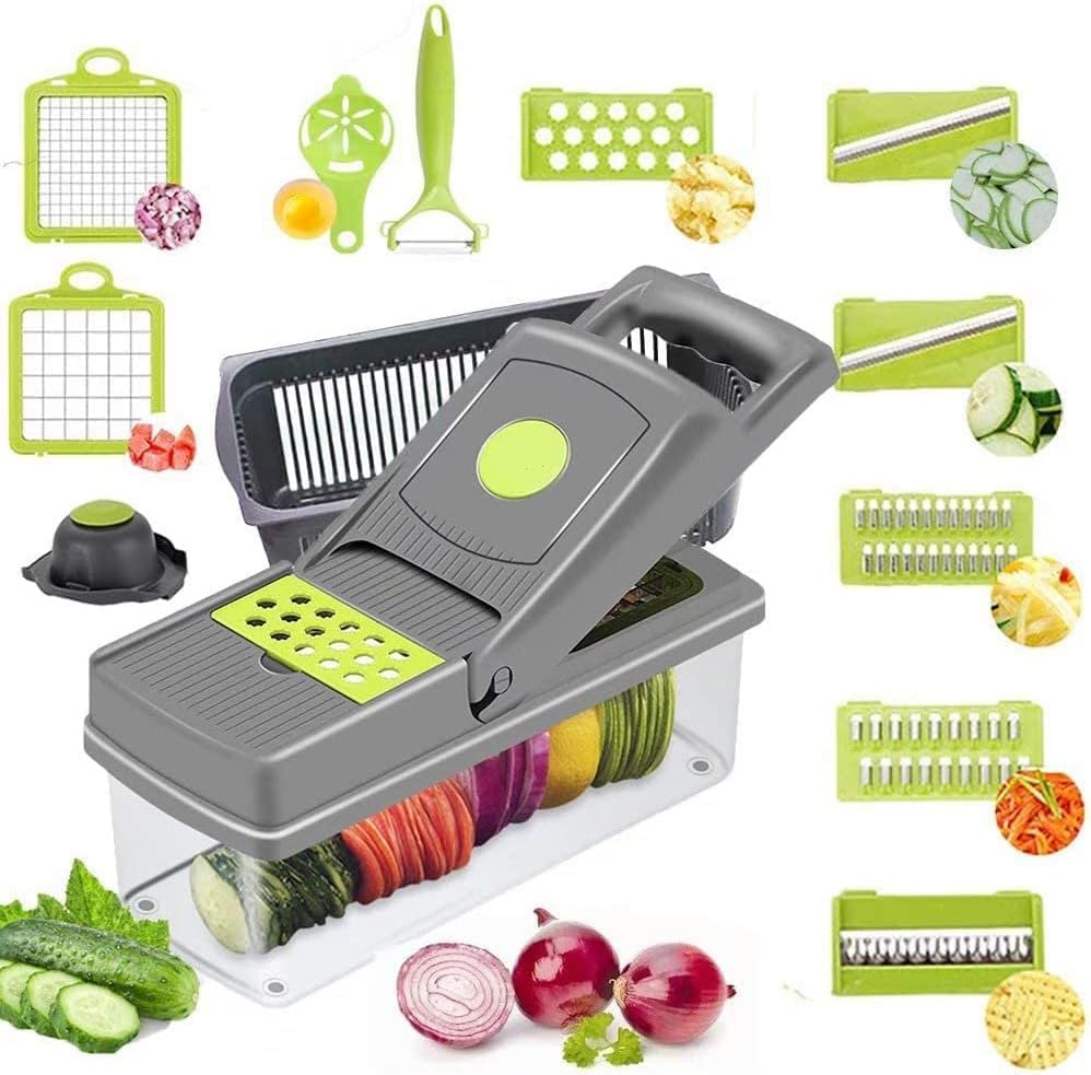 Effortless Vegetable Chopper with 8 Blades
