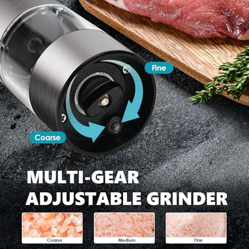 High-Quality Electric Salt Pepper Grinder Set USB Rechargeable