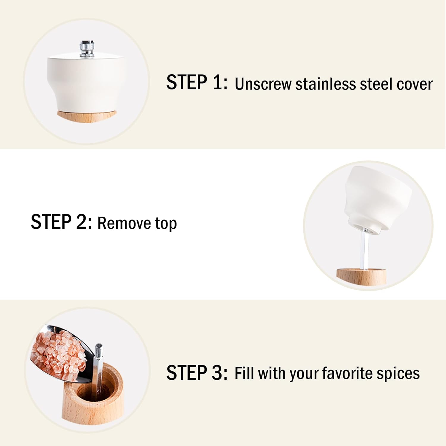 Modern Classy Salt Pepper Grinder Set for Home Kitchen by Rae Dunn