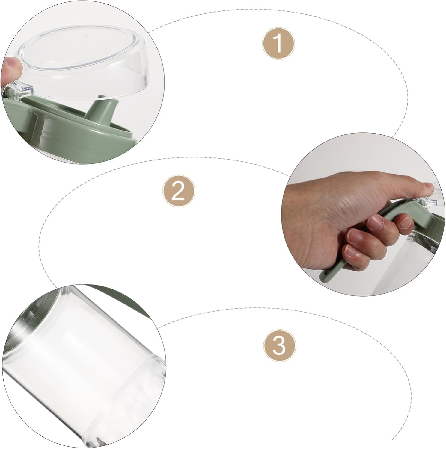 ABOOFAN 5-Piece acrylic green spray bottle system