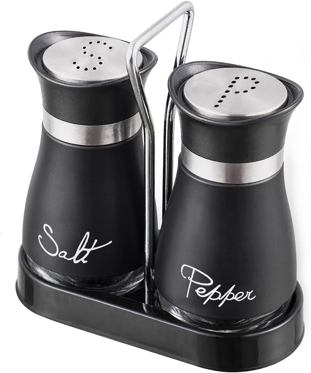 Black Salt and Pepper Shaker Set Pack of 2