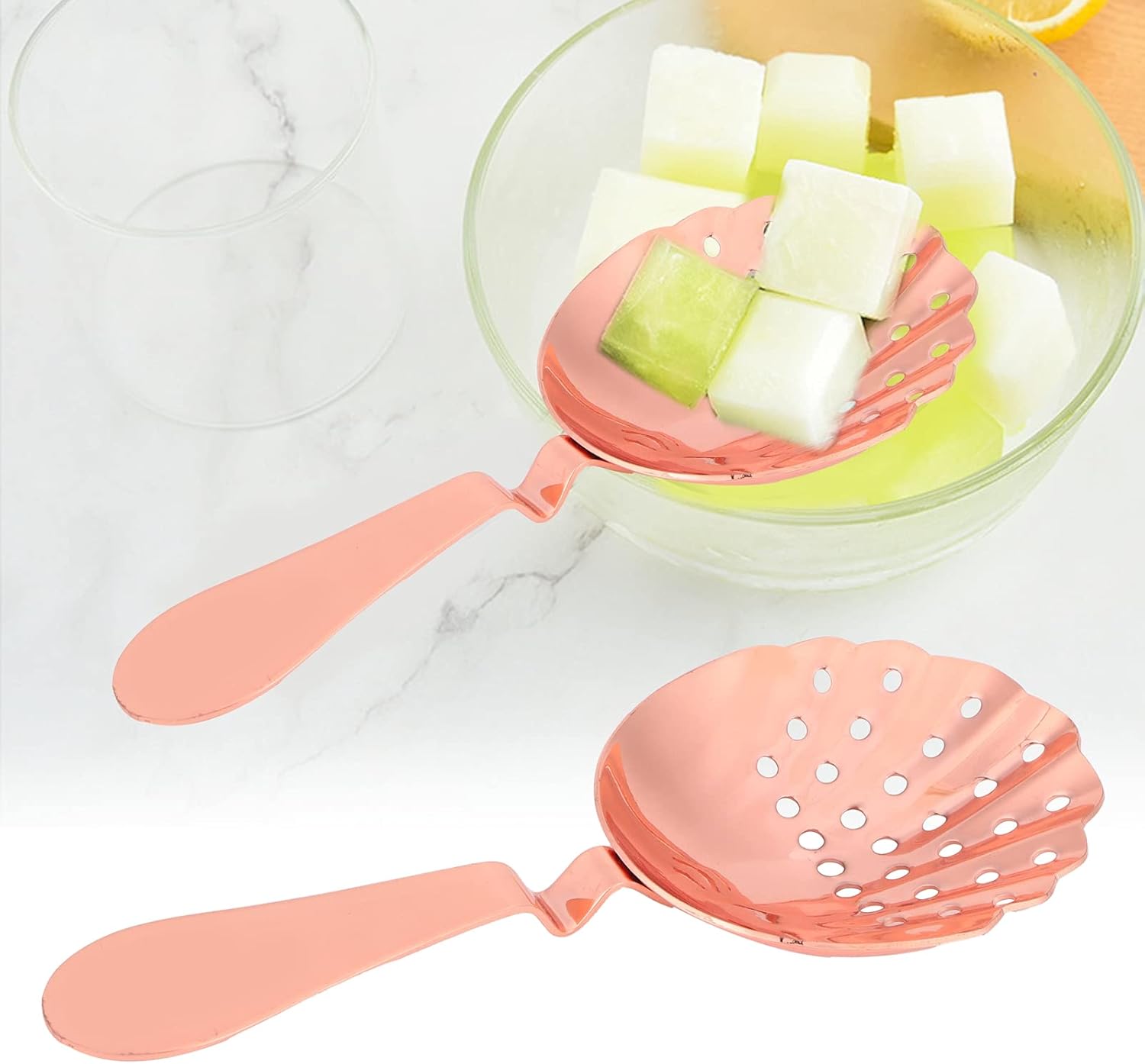 Sturdy Stainless Steel Cocktail Strainer Rose Gold