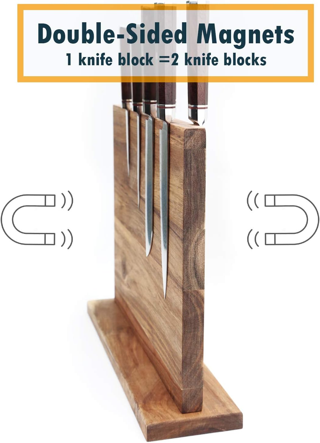 Magnetic Knife Holder - Store Up to 16 knives safely stylishly