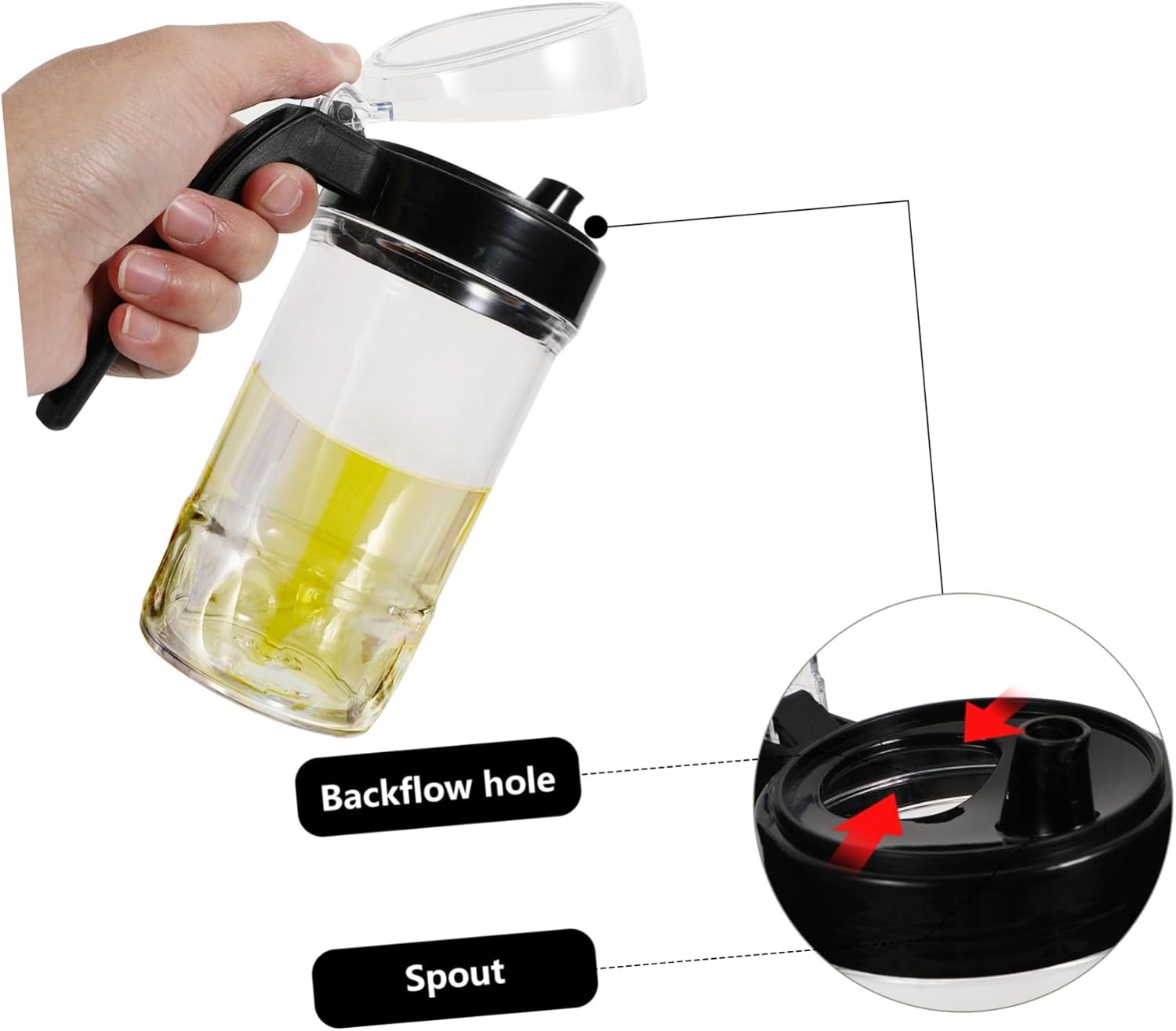 500ml Soy Sauce Dispenser Black