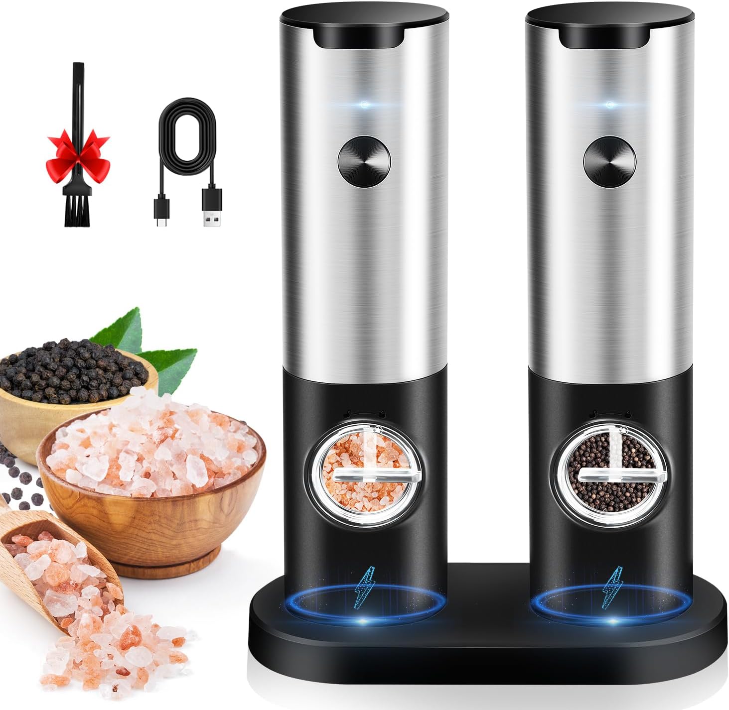 Leap Fit Electric Salt Pepper Grinder Set