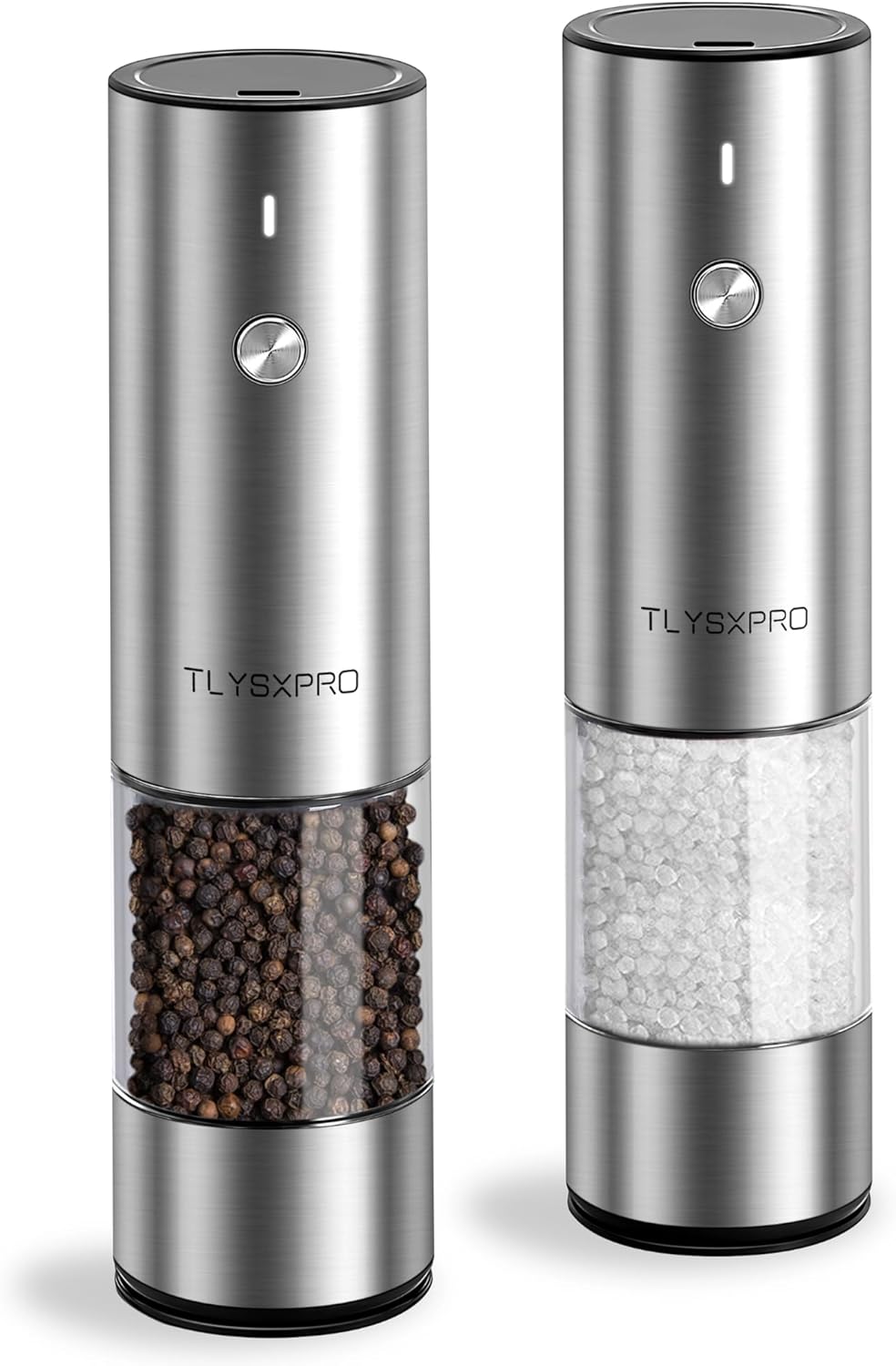 Quicky Electric Salt and Pepper Grinder Set Stainless Steel USB Rechargeable Highlighting Features
