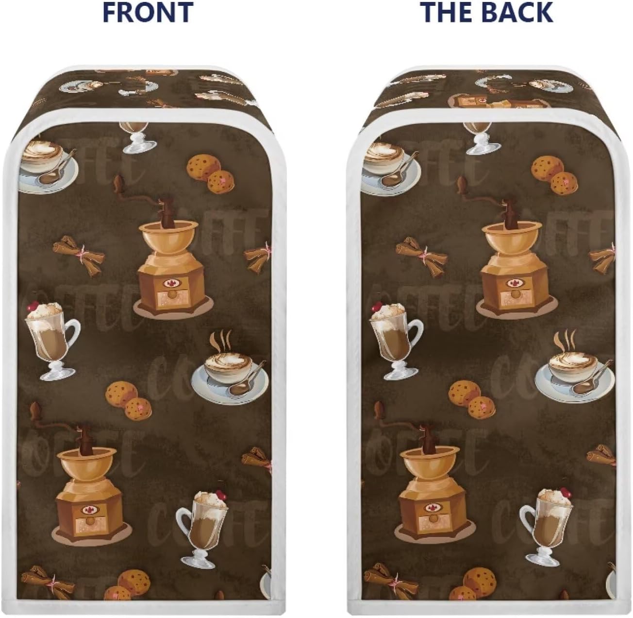 Coffee-Themed Stain-Resistant Dust Cover for Electric Can Openers