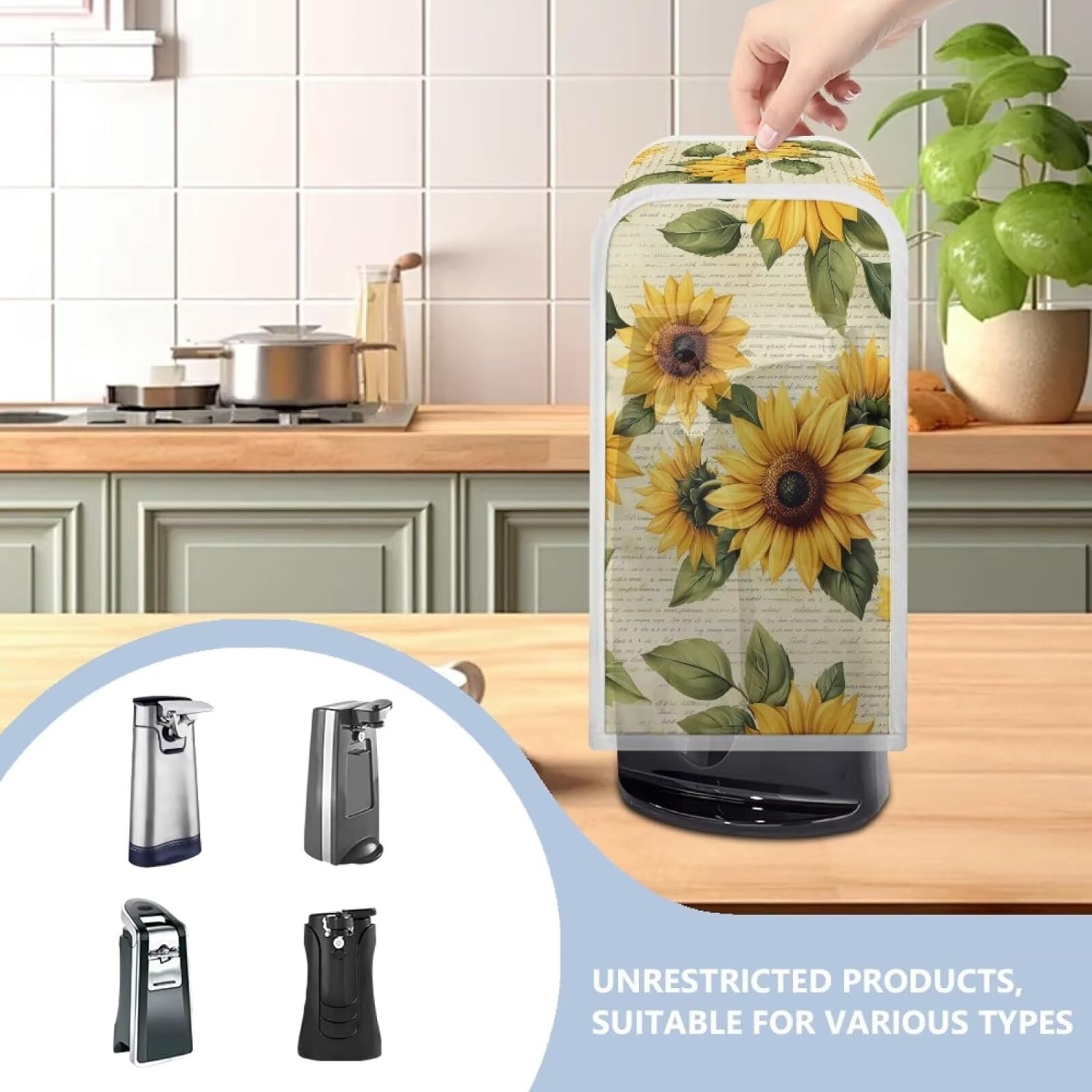 Sunflowers Square Can Opener Cover