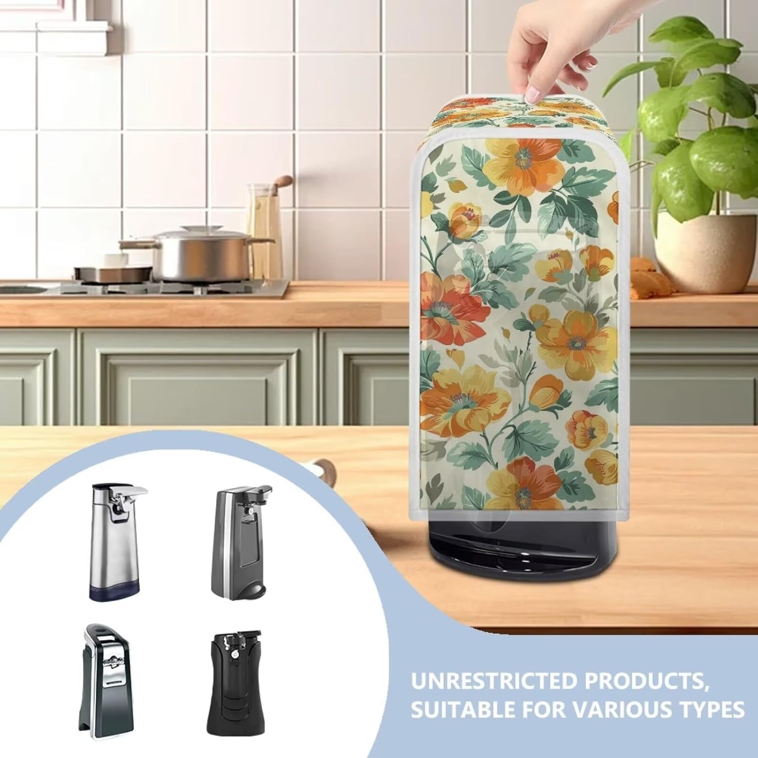Flashideas Flower Print Dust Cover for Can Opener