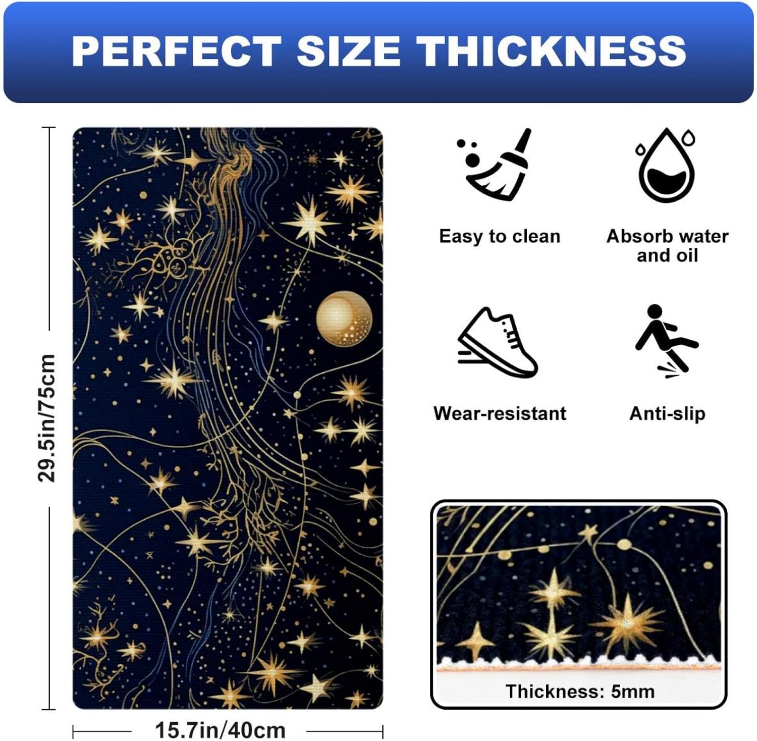 Sturdy Anti-Fatigue Kitchen Runner Kitchen Floor Mat