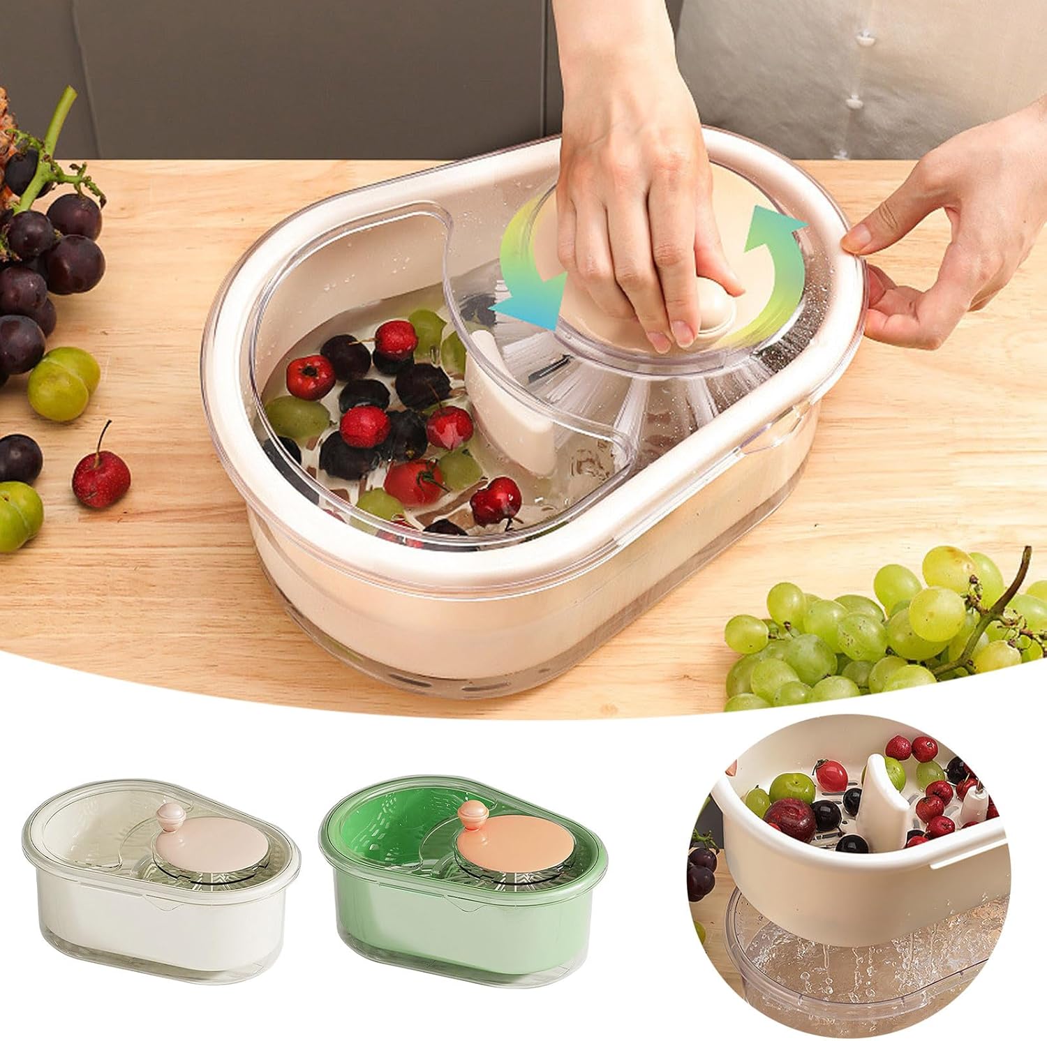 Fruit and Vegetable Washer Spinner Home Kitchen Essential for Daily Use