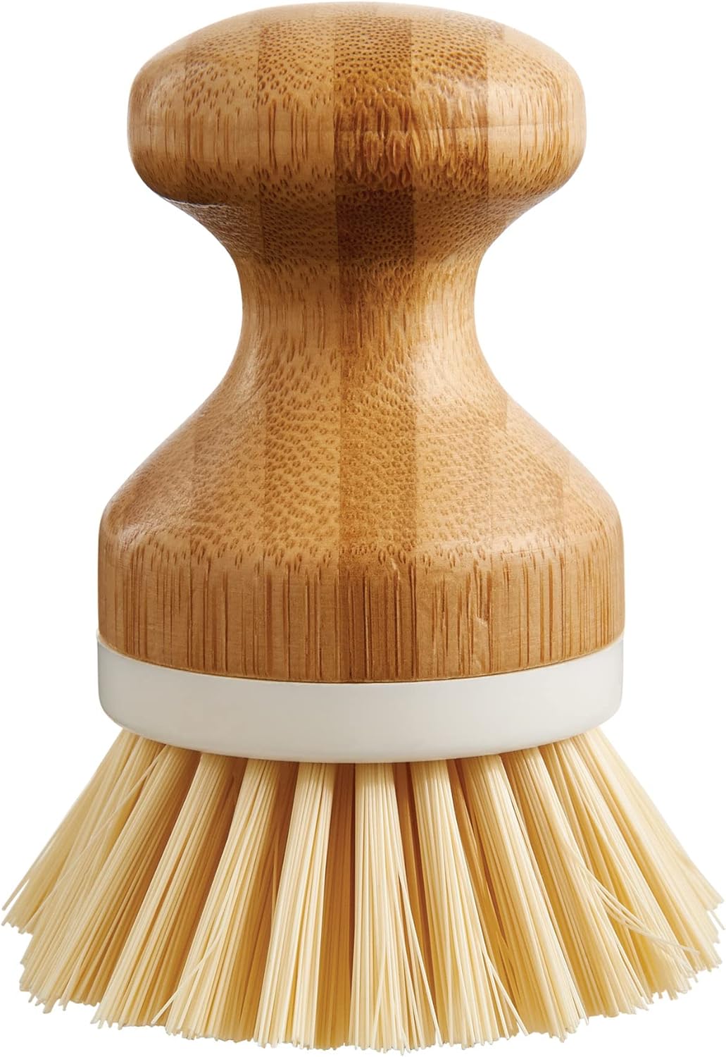 HIC Kitchen Bamboo Vegetable Scrubber with BPA-Free Bristles and Non-Scratch Surface