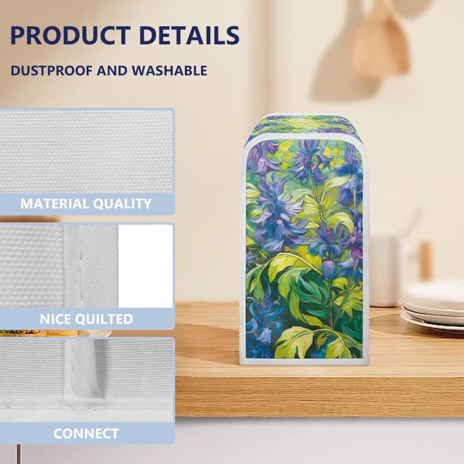 Tropical Palm Leaves Electric Can Opener Dust Cover Stylish and Durable KitchenFixture