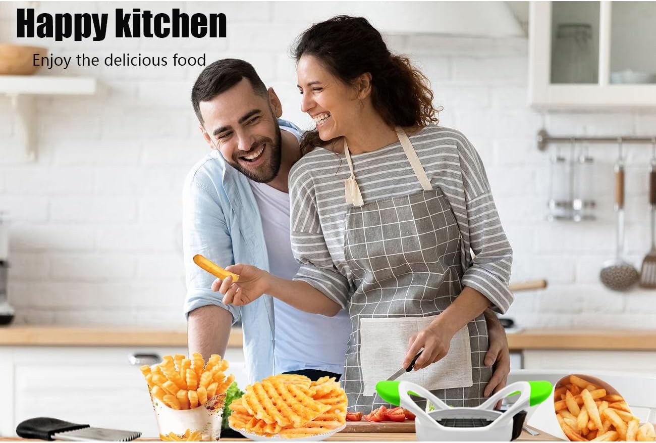 3-Piece Kitchen Set French Fries Crinkle Cleaning Brush