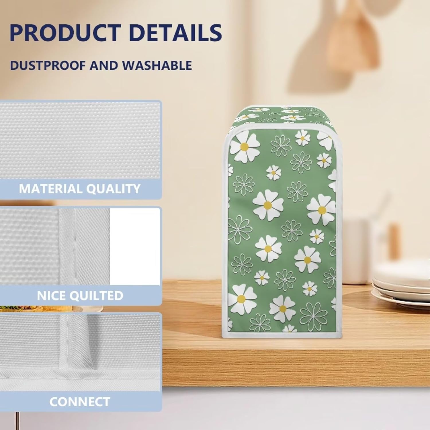 ZUXONGSY Floral Electric Can Opener Dust Cover