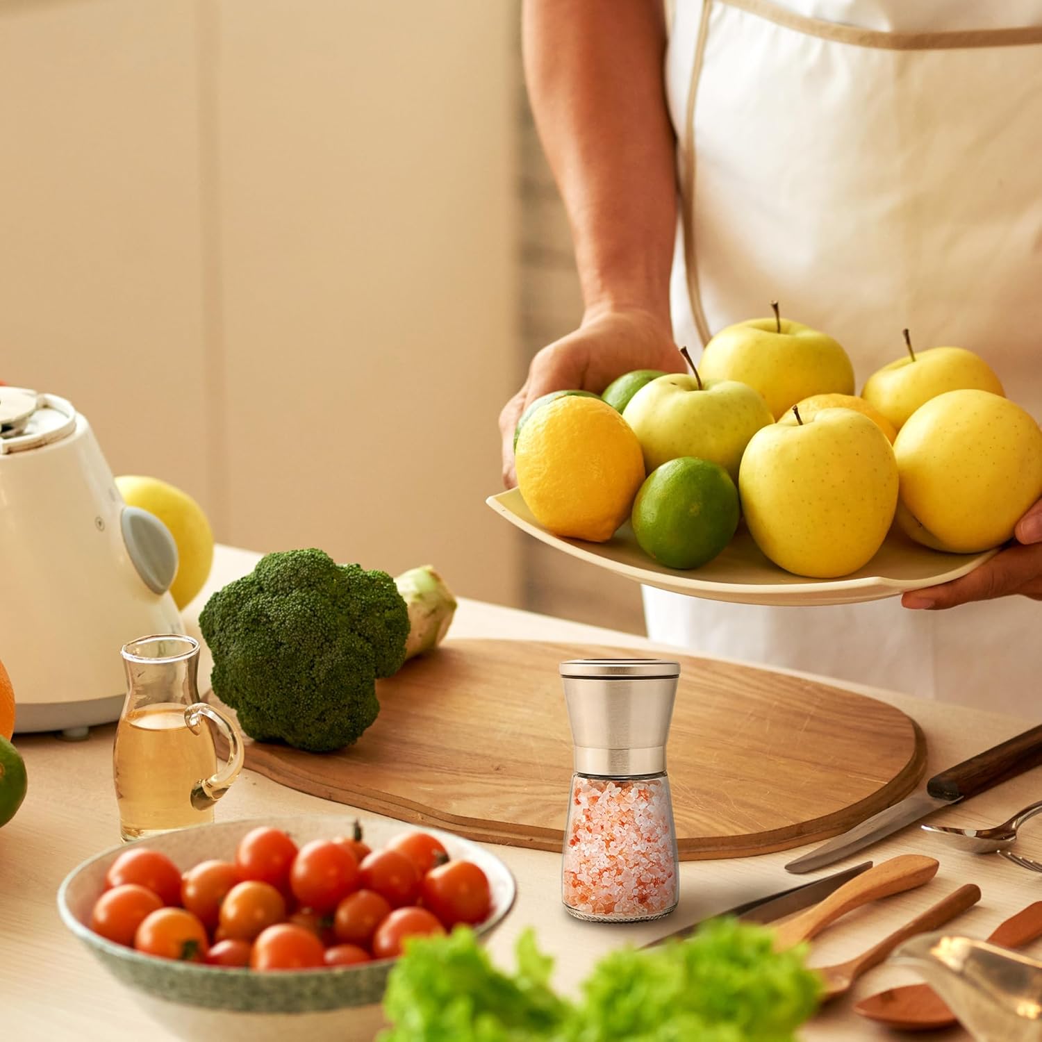 M JINGMEI Stainless Steel Salt Pepper Grinder Set