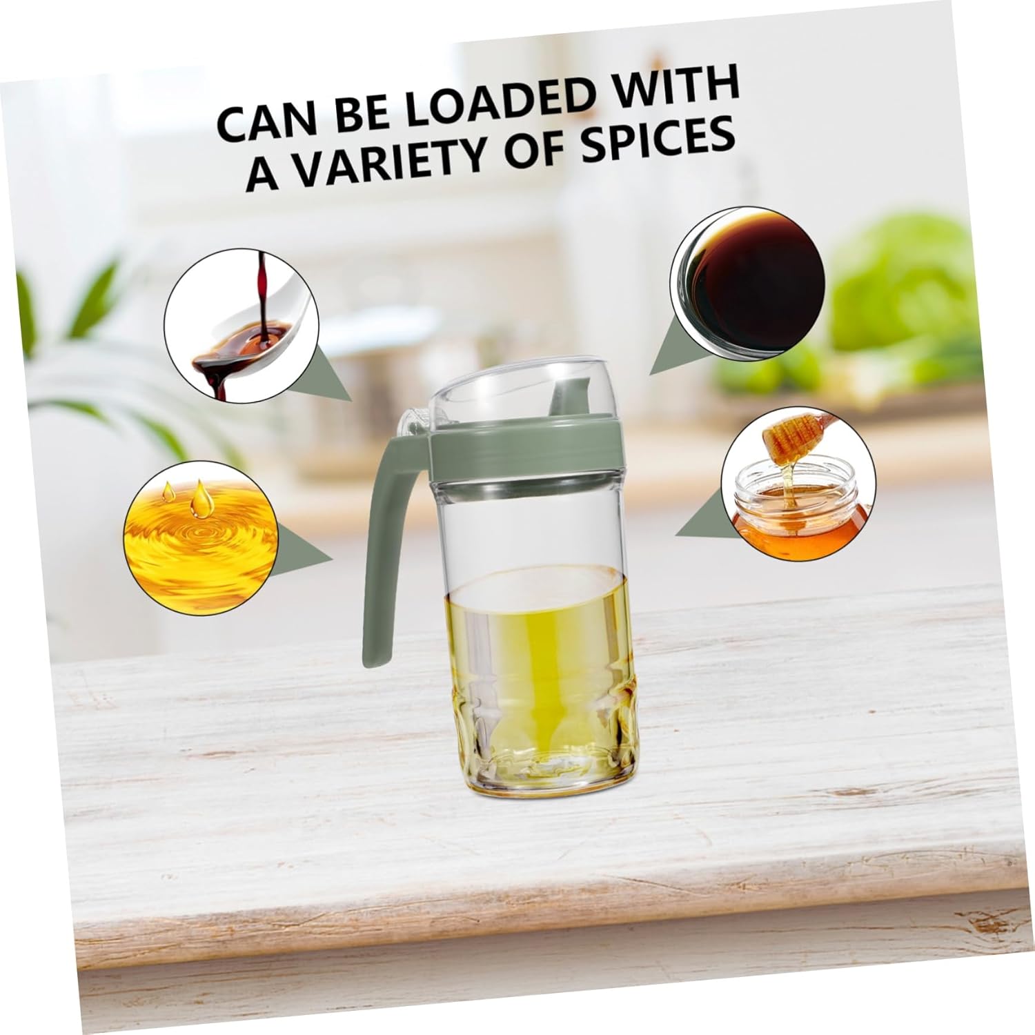 Eco-Friendly Acrylic Cooking Oil Condiment Dispenser