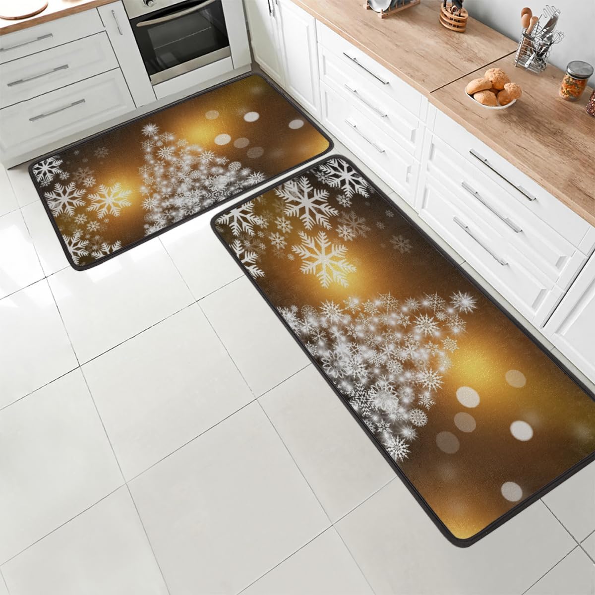 TavistoWaterproof Anti-Fatigue Kitchen Mat Two-Piece Set