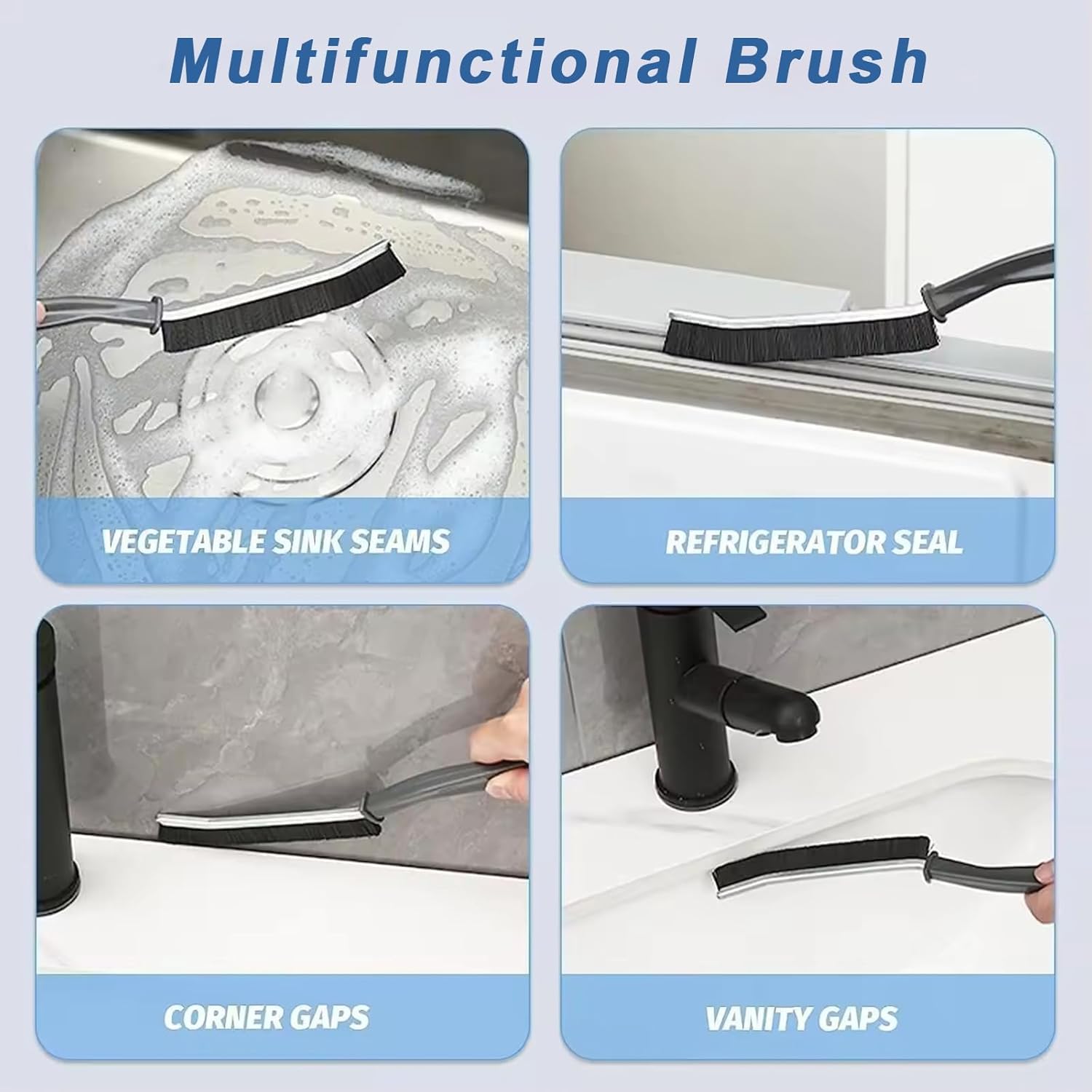 Compact 4Pcs Crevice Cleaning Set for Tight Spaces