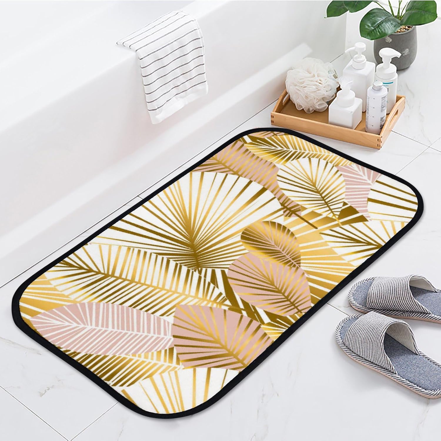 Bath Mat Gold Pale Rose