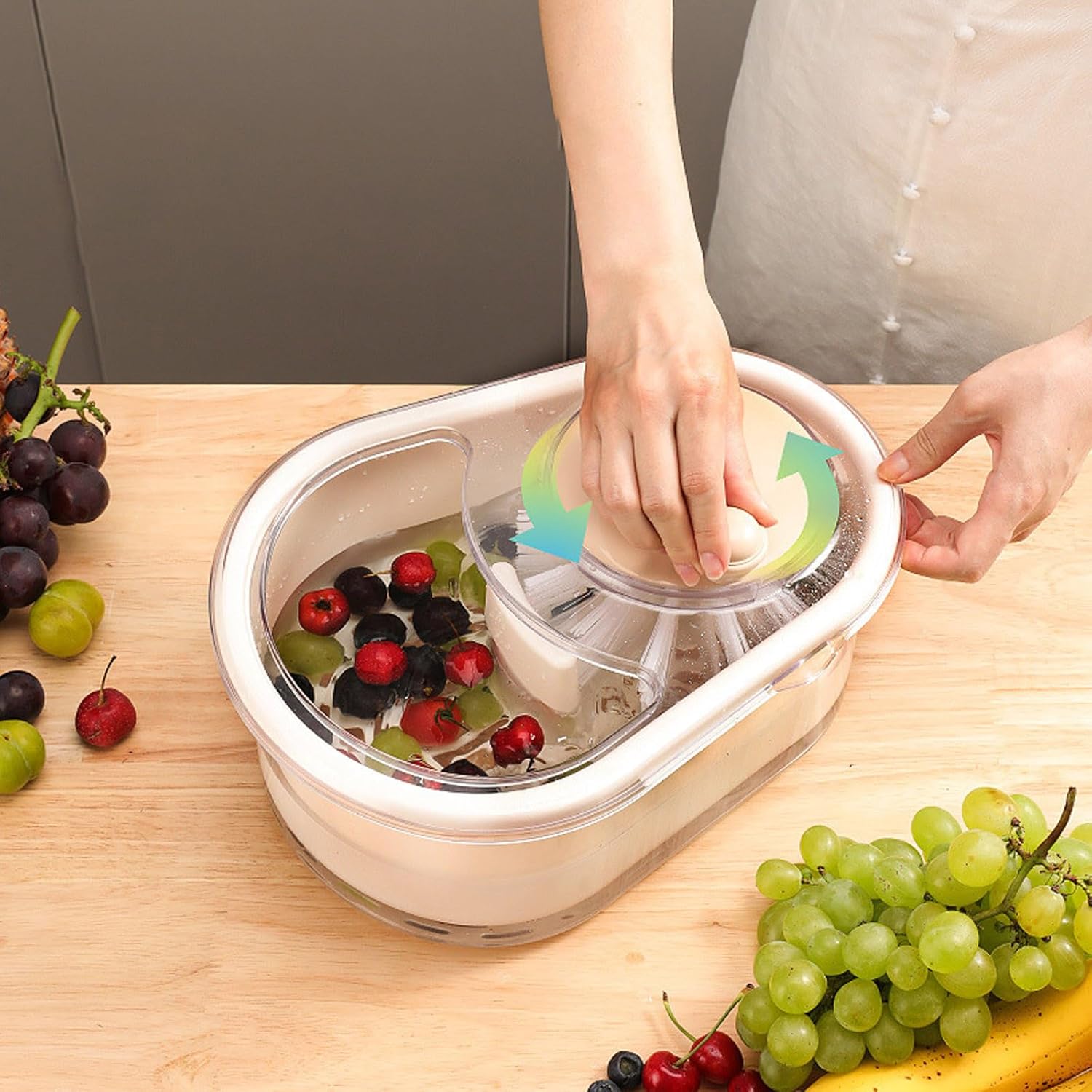 Fruit and Vegetable Washer Spinner Home Kitchen Essential for Daily Use