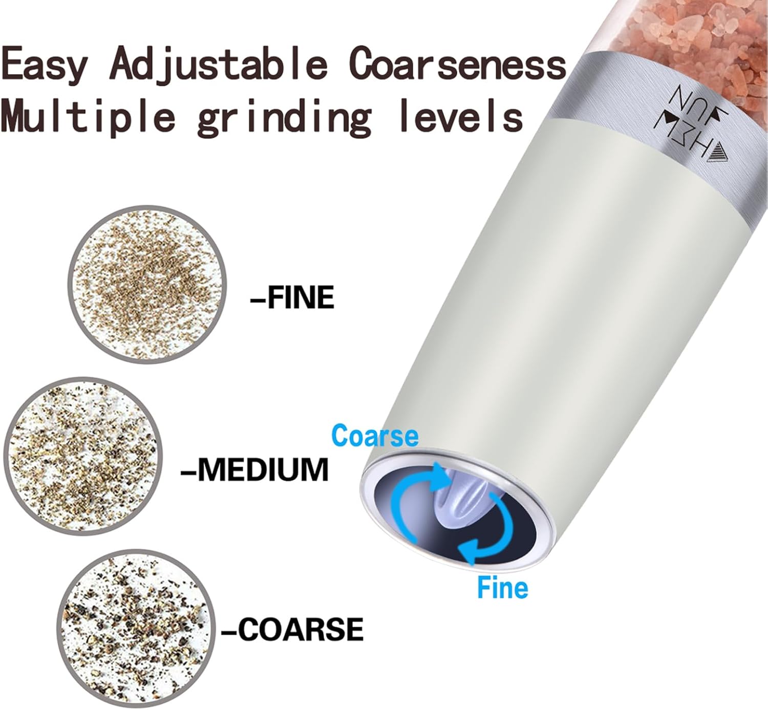 Gravity Salt Pepper Grinder Set by CHEW FUN
