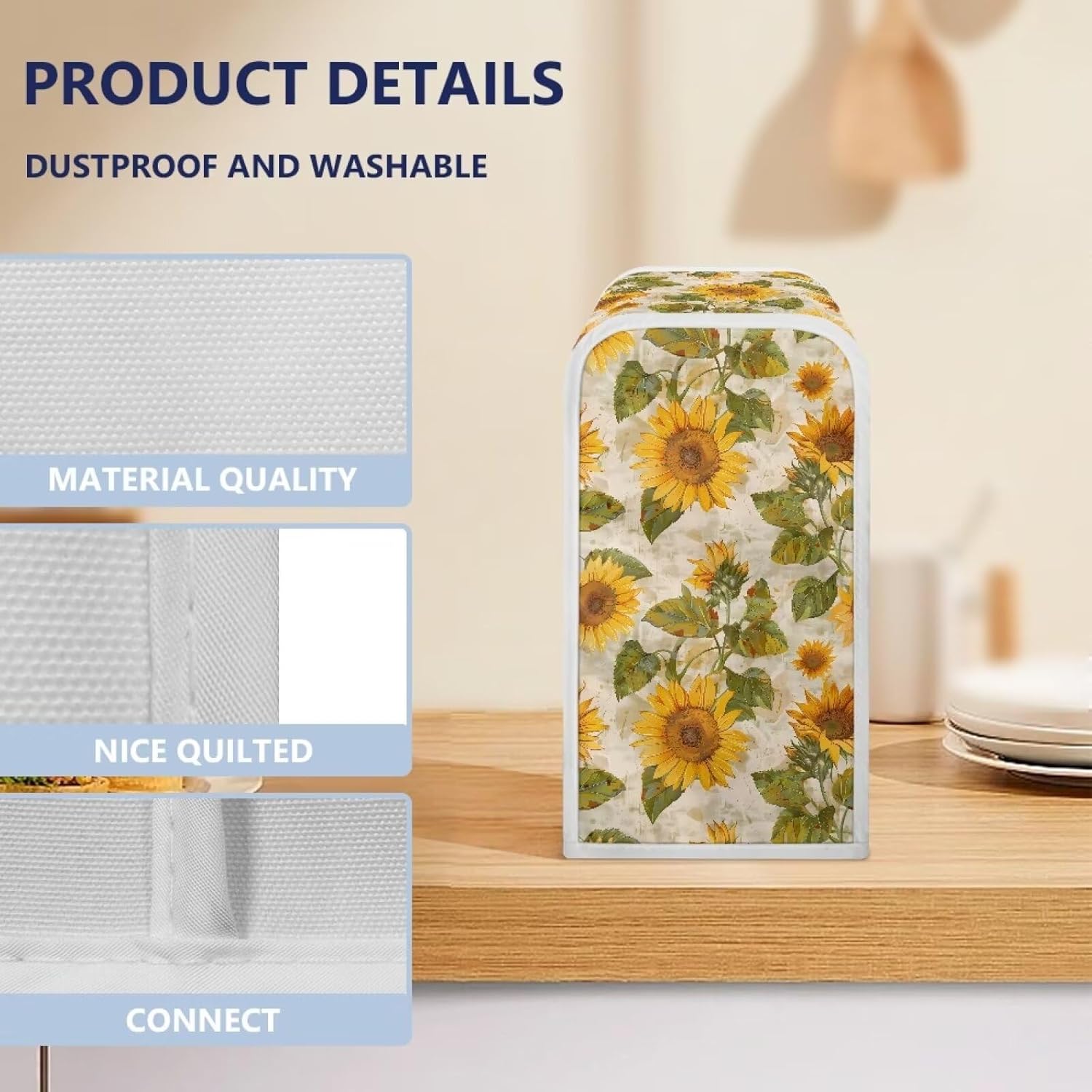 Sunflower Can Opener Cover Dust Stain Protector for Electric Openers