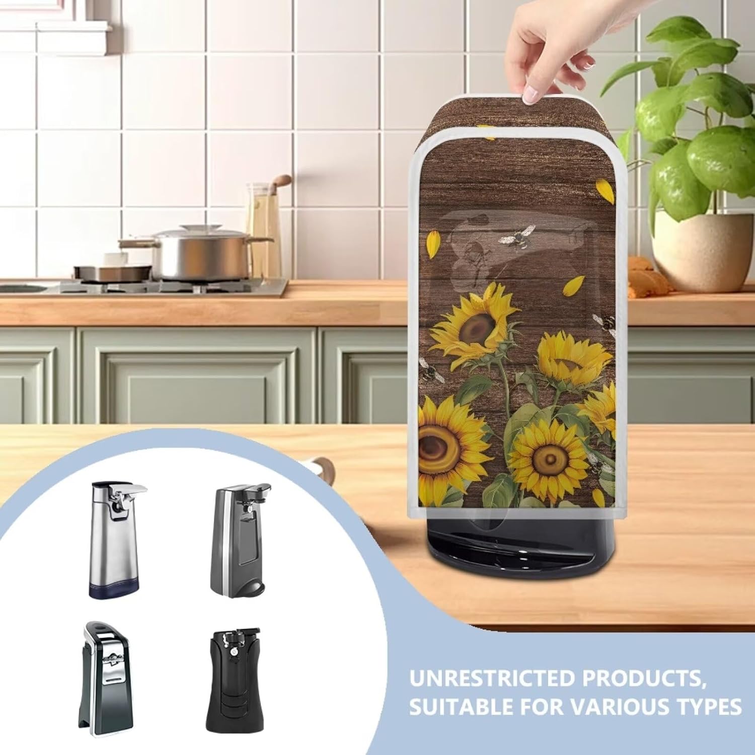 Fuojuvelie Sunflower Dust-Proof Can Opener Cover