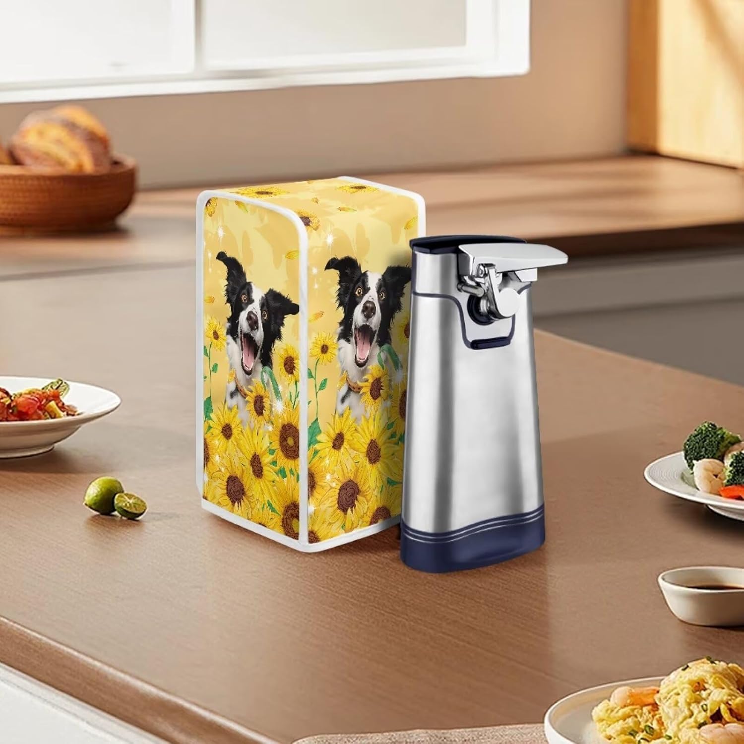 Sturdy Electric Can Opener Cover with Pug Print Protection