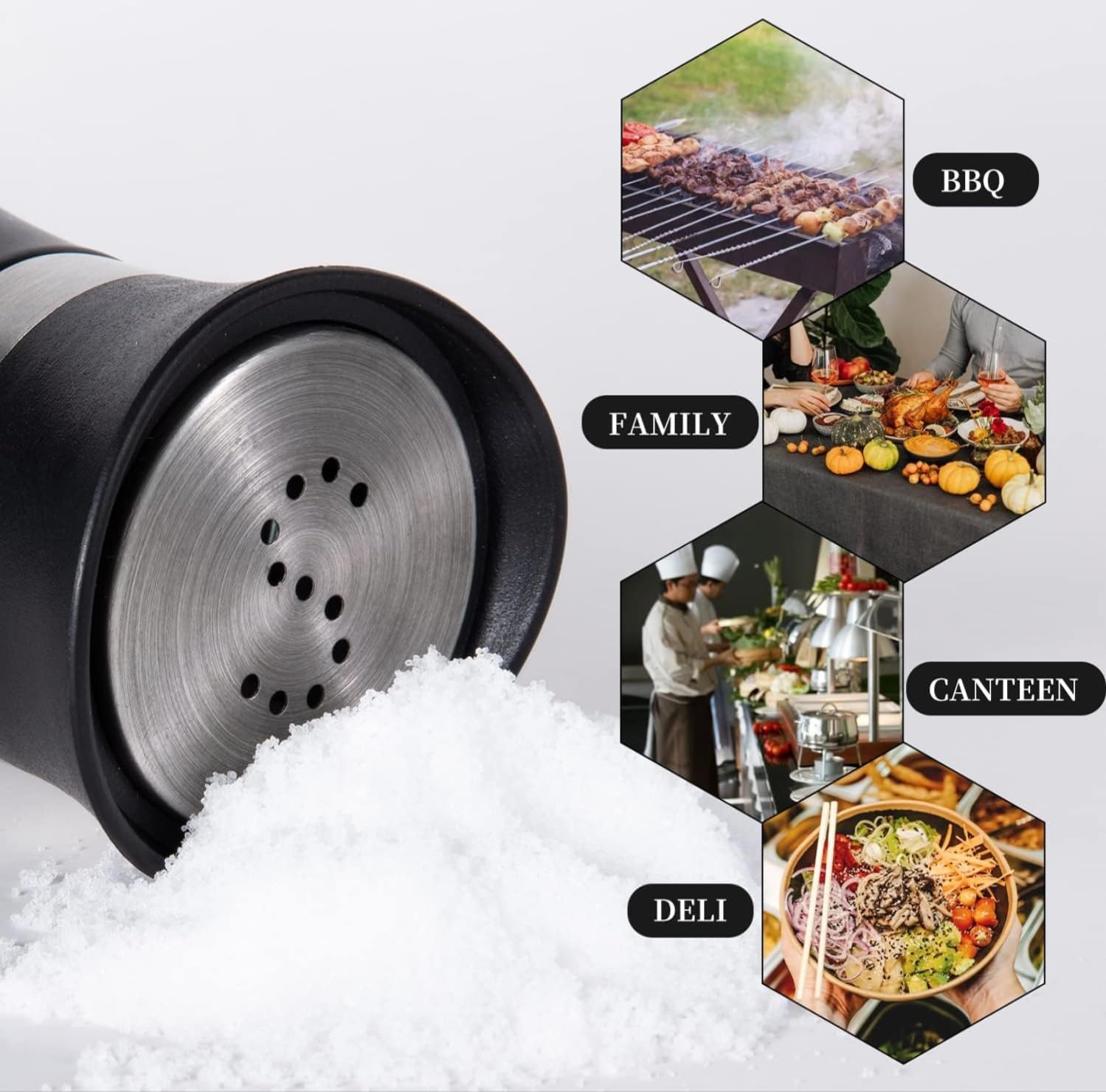 Black Salt and Pepper Shaker Set Pack of 2