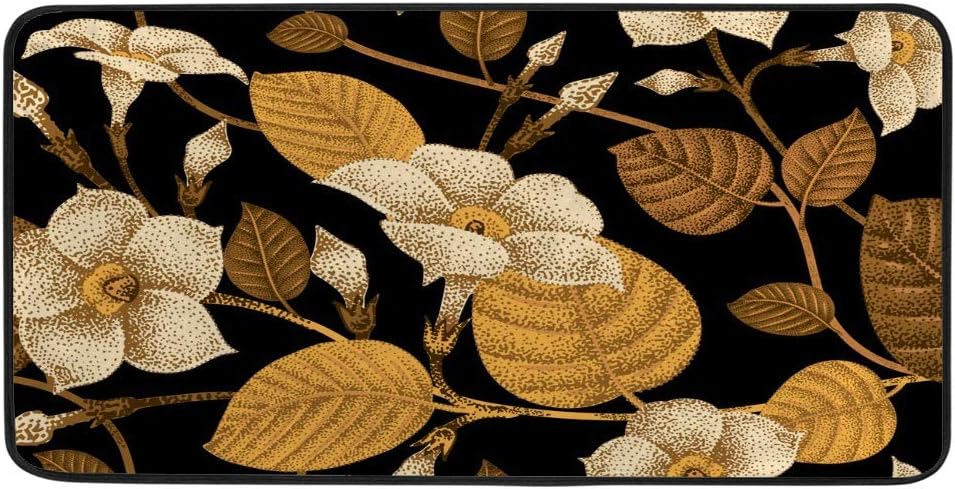 Rashu Ivy Pattern Kitchen Mat - Durable Anti-Fatigue Rug for Kitchen Beyond